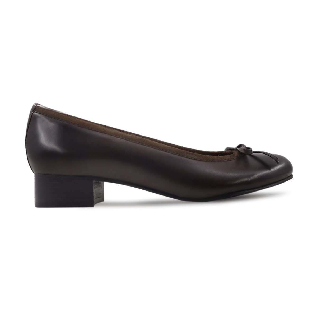 Fudgy - Ladies Dark Brown Calf Leather Heels - Image 2