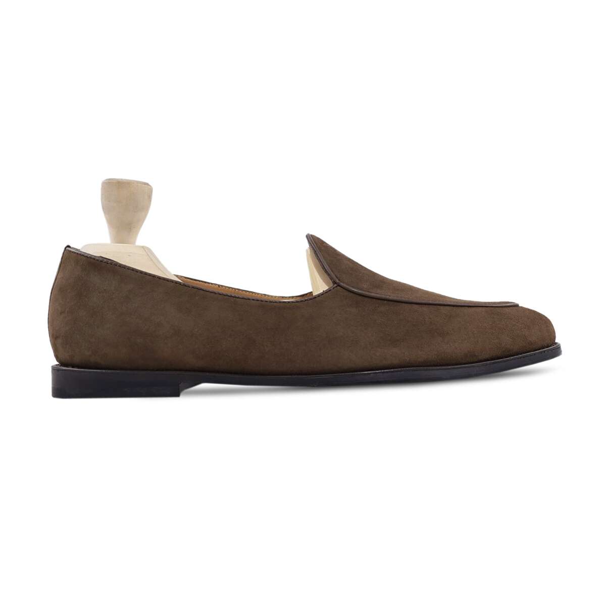 Abel - Men's dark Brown Kid Suede Loafer - Image 2