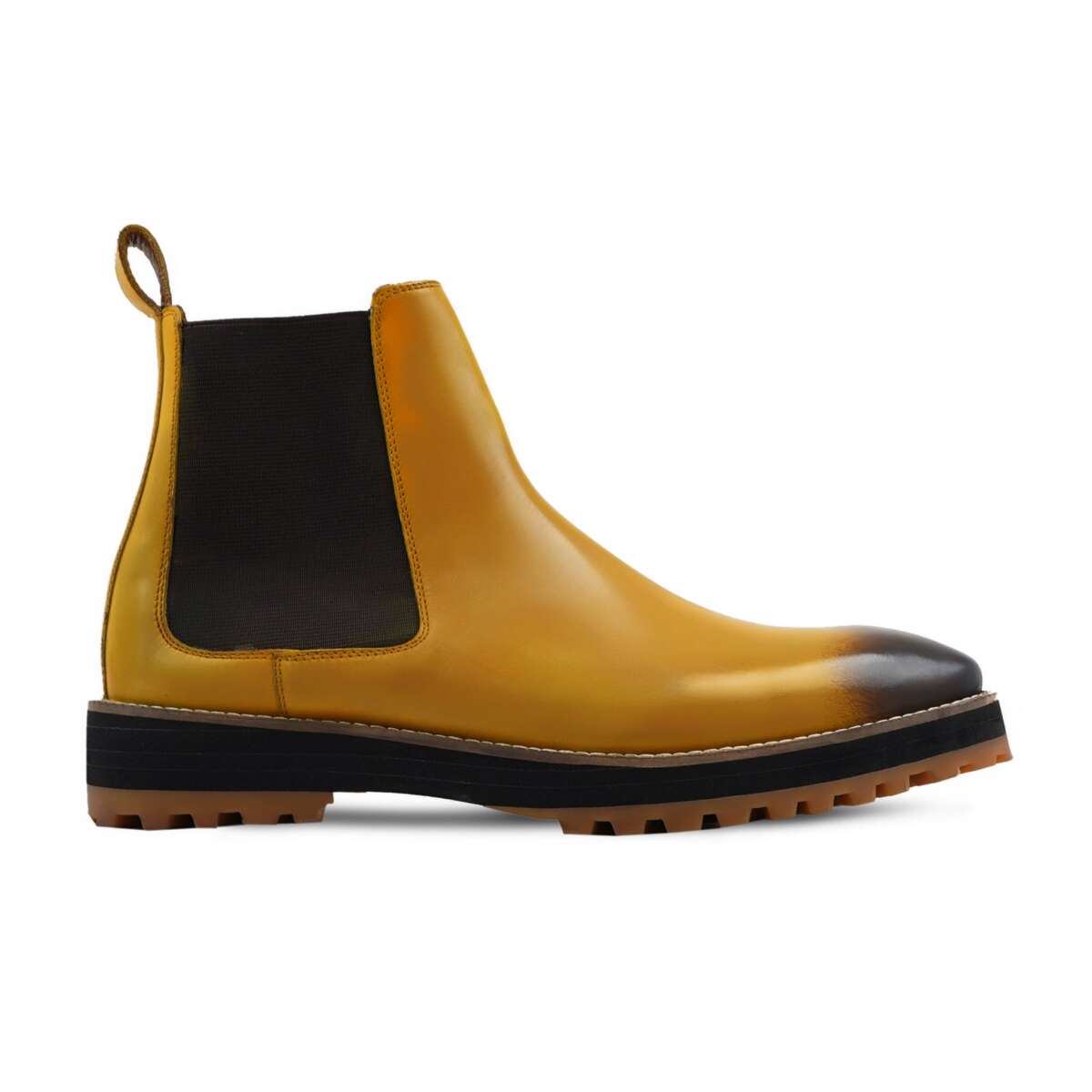 Abigal - Men's Burnished Yellow Calf Leather Chelsea Boot - Image 2